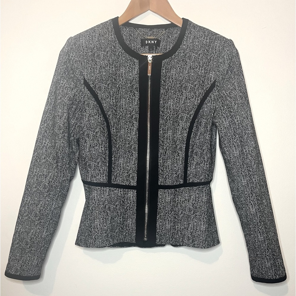 DKNY cropped Blazer black and withe size S